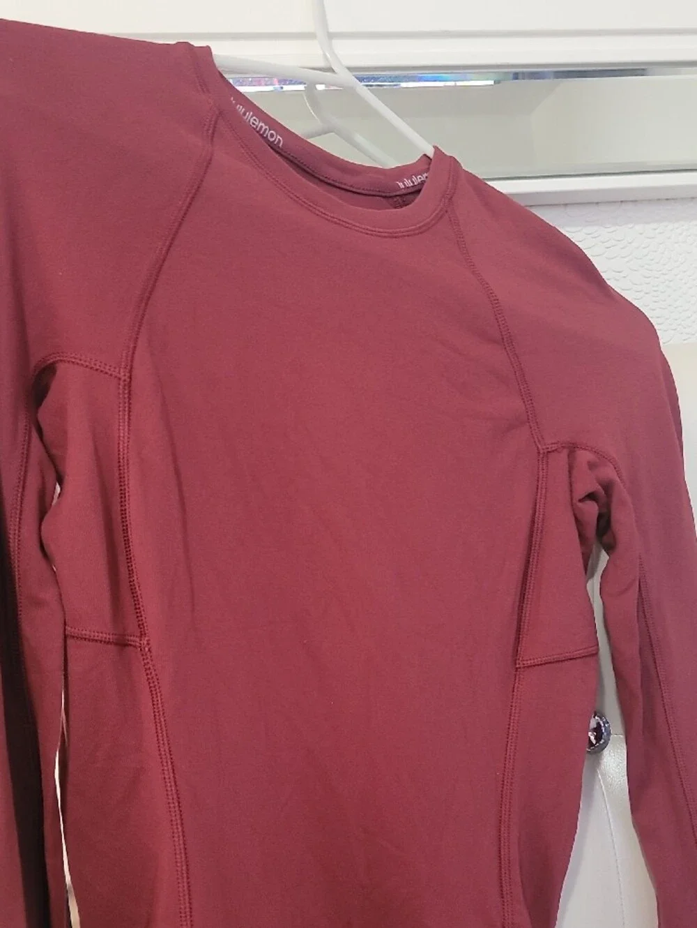 lululemon💎 athletica Long-Sleeve Crew Top in Deep Wine